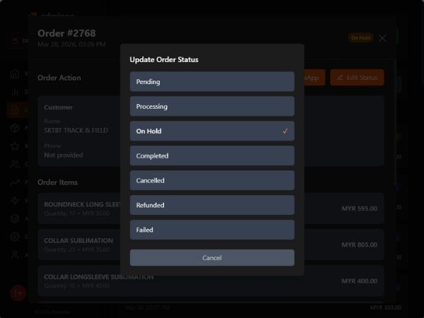Instant Orders Management